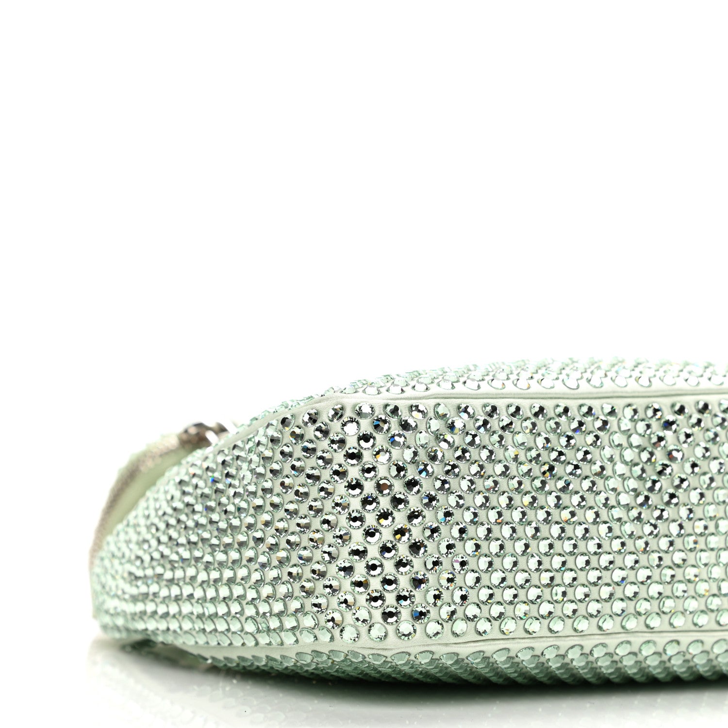 Prada Satin Crystal Re-Edition 2005 Shoulder Bag Acqua 8 of 9