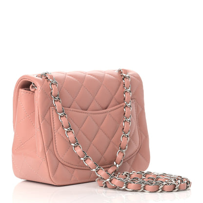 Chanel Lambskin Quilted Mini Square Flap Dark Pink 3 of 11