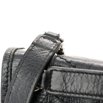 Saint Laurent Crinkled Calfskin Matelasse Monogram Baby Niki Chain Satchel Black 10 of 11