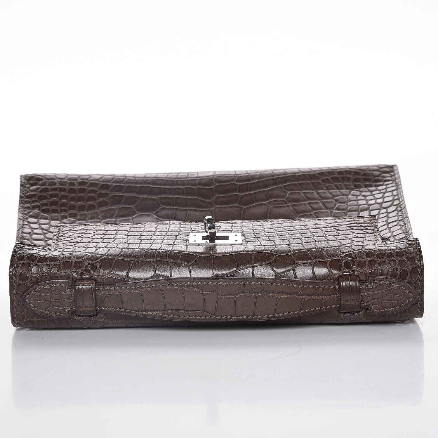 Hermes Matte Alligator Kelly Pochette Ebene 7 of 25
