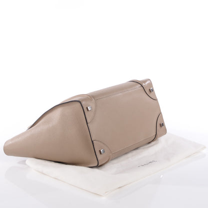 Celine Drummed Calfskin Mini Luggage Dune 4 of 8