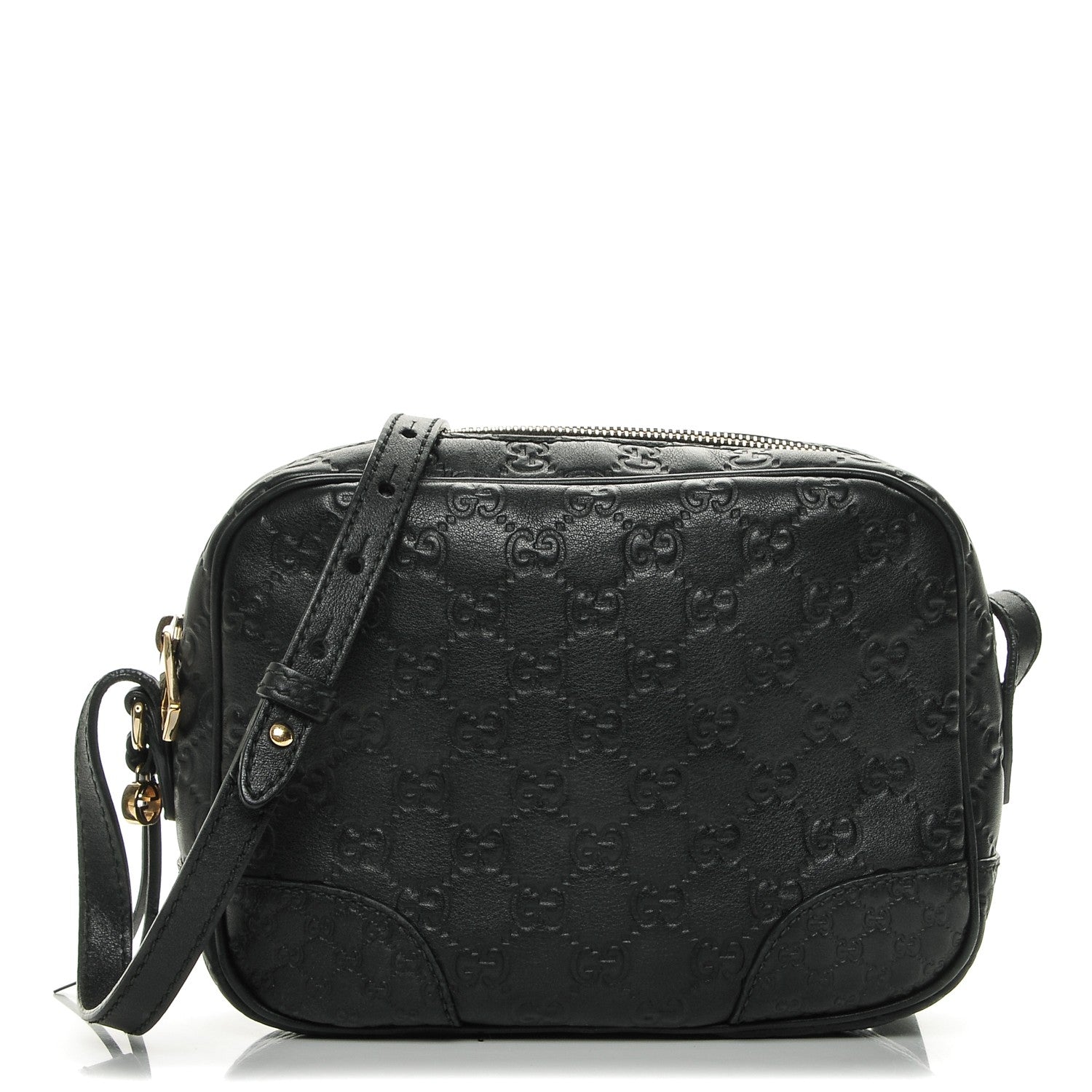 Gucci Guccissima Mini Bree Messenger Bag Black 1 of 7