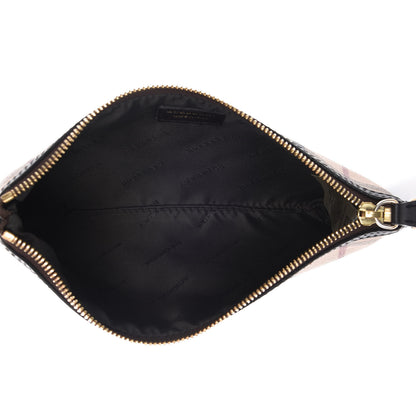 Burberry Haymarket Check Small Peyton Crossbody Clutch Bag Chocolate 5 of 8
