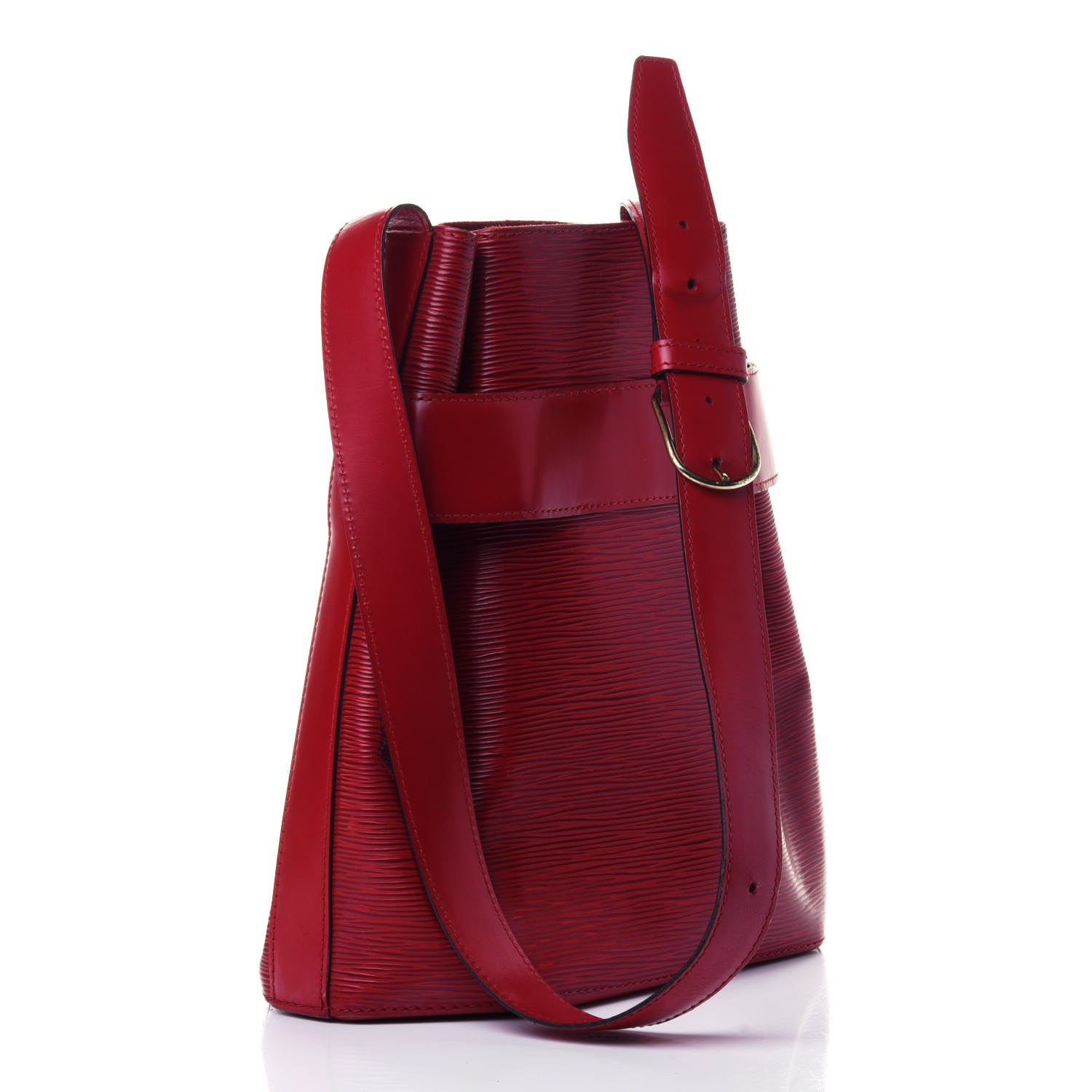 Louis Vuitton Epi Sac D'Epaule Castillan Red 2 of 6
