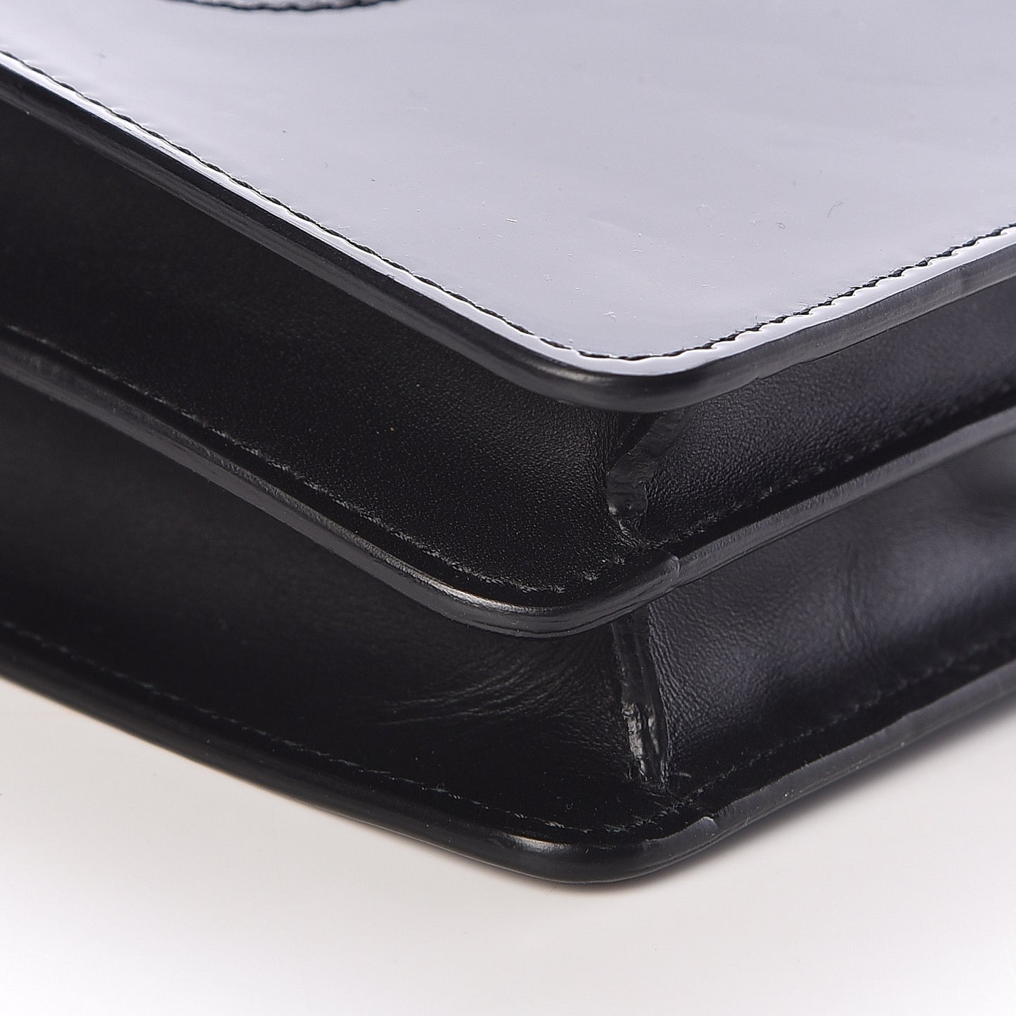 Patent CC Phone Holder Crossbody Black