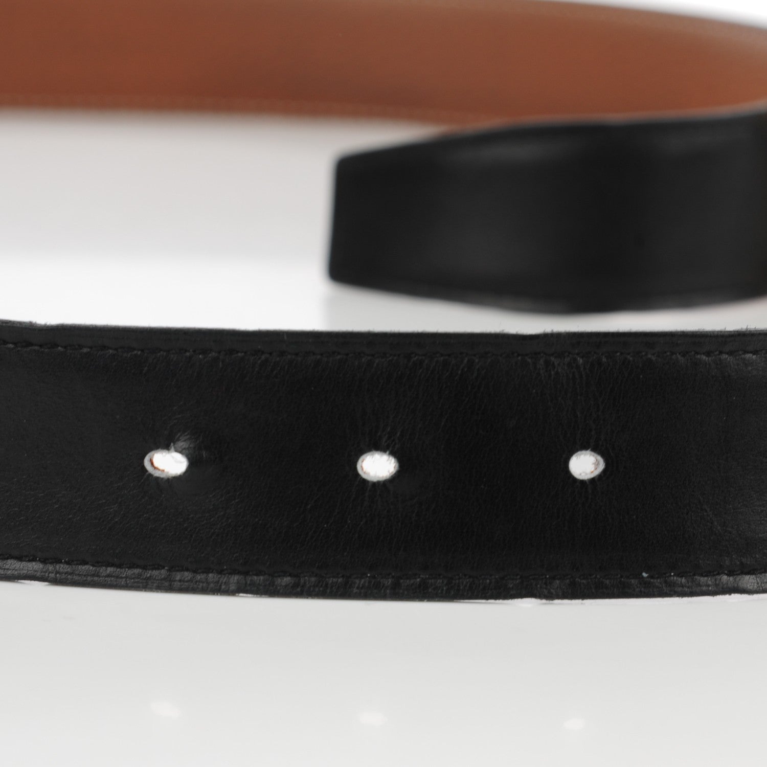 Hermes Box Togo 32mm H Belt 85 Black Gold 11 of 13