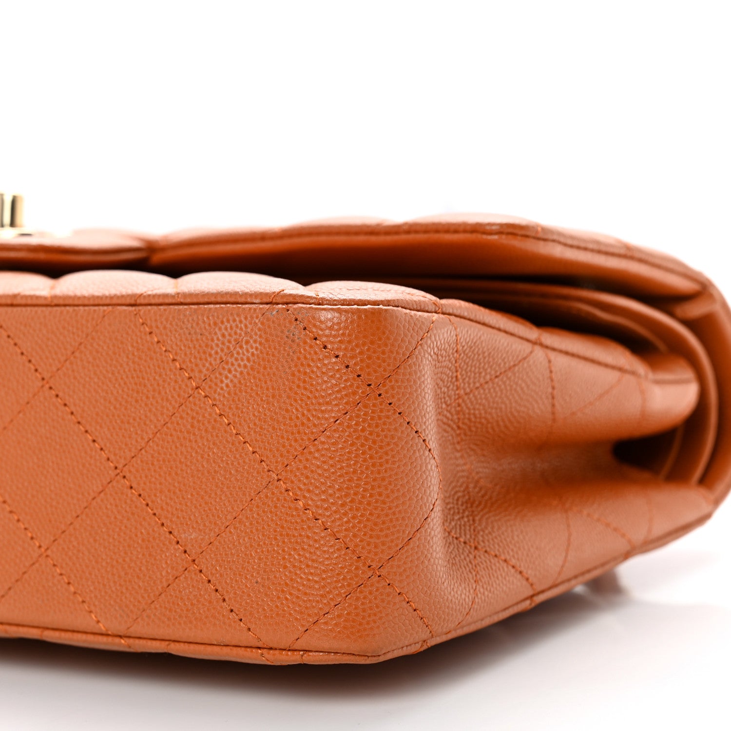 Chanel Caviar Quilted Medium Double Flap Light Brown 8 of 8