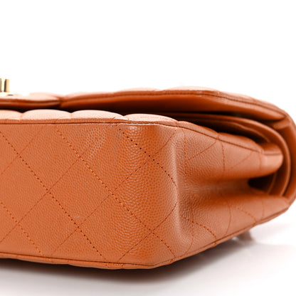 Chanel Caviar Quilted Medium Double Flap Light Brown 8 of 8