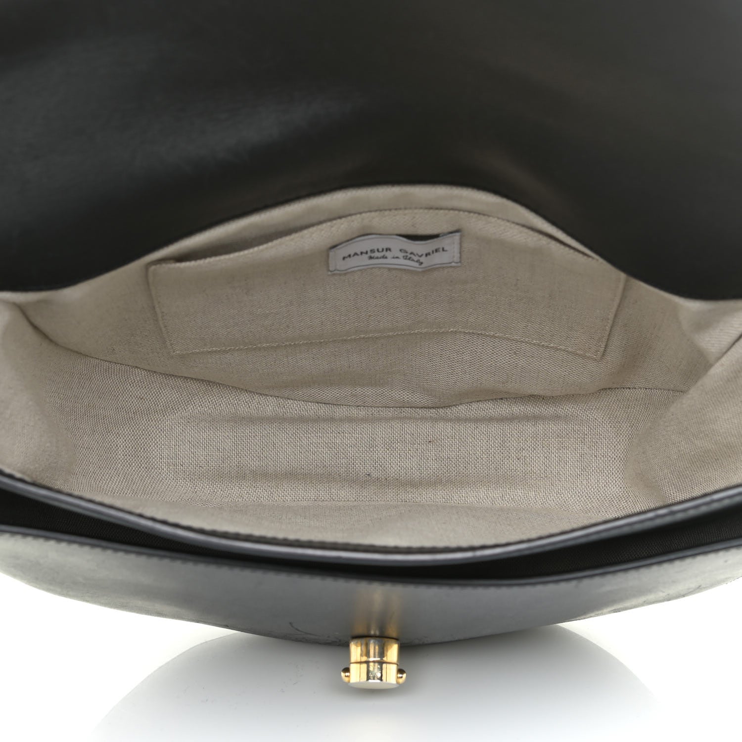 Mansur Gavriel Calfskin Saddle Crossbody Bag Black 5 of 19