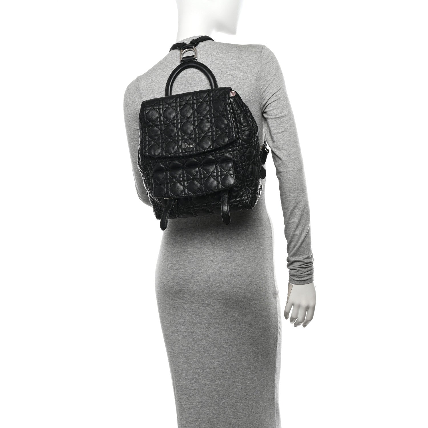 Christian Dior Lambskin Cannage Large Stardust Backpack Black 2 of 12