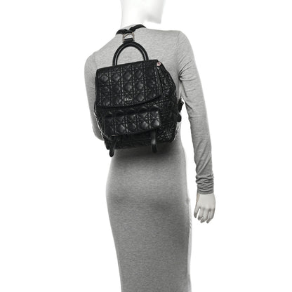 Christian Dior Lambskin Cannage Large Stardust Backpack Black 2 of 12