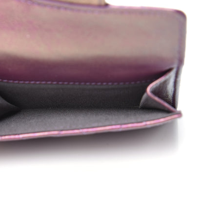Chanel Iridescent Lambskin Small Quilted Flap Wallet Purple 8 of 11