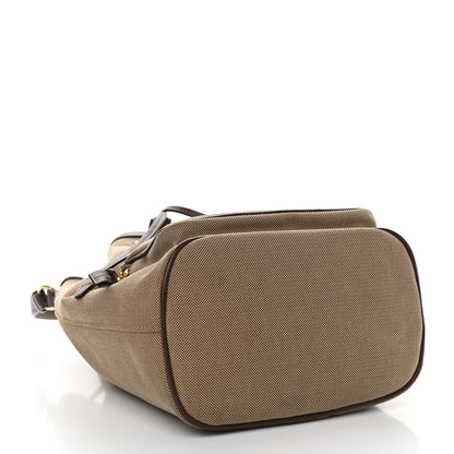 Prada Jacquard Logo Mini Bucket Crossbody Bag Corda Bruciato 4 of 9