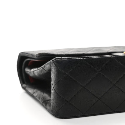 Chanel Lambskin Quilted Medium Double Flap Black 9 of 10