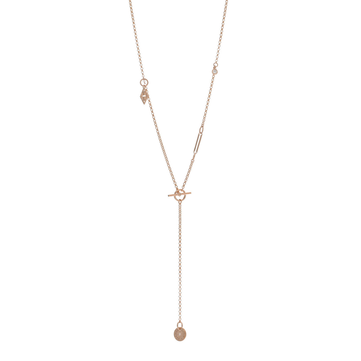 18K Rose Gold Diamond Gambade Necklace