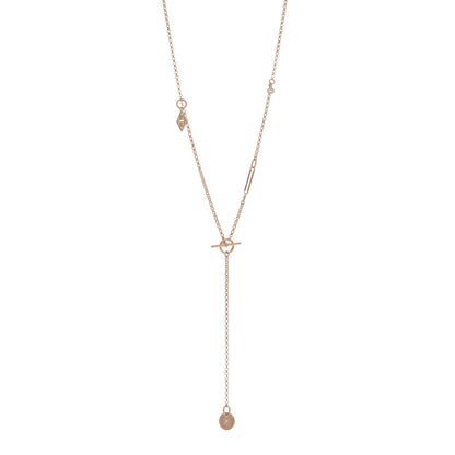 Hermes 18K Rose Gold Diamond Gambade Necklace 1 of 5