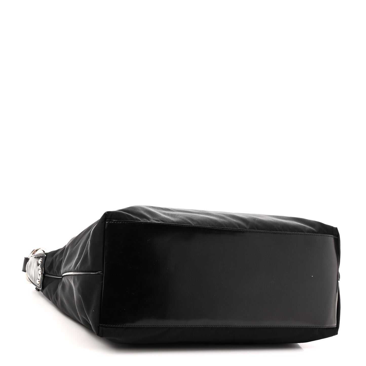 Tessuto Nylon Zip Hobo Black