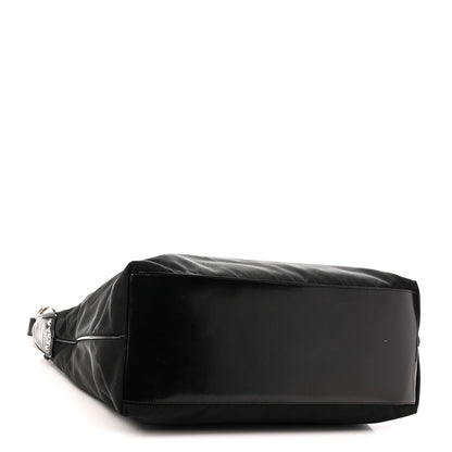 Prada Tessuto Nylon Zip Hobo Black 4 of 9