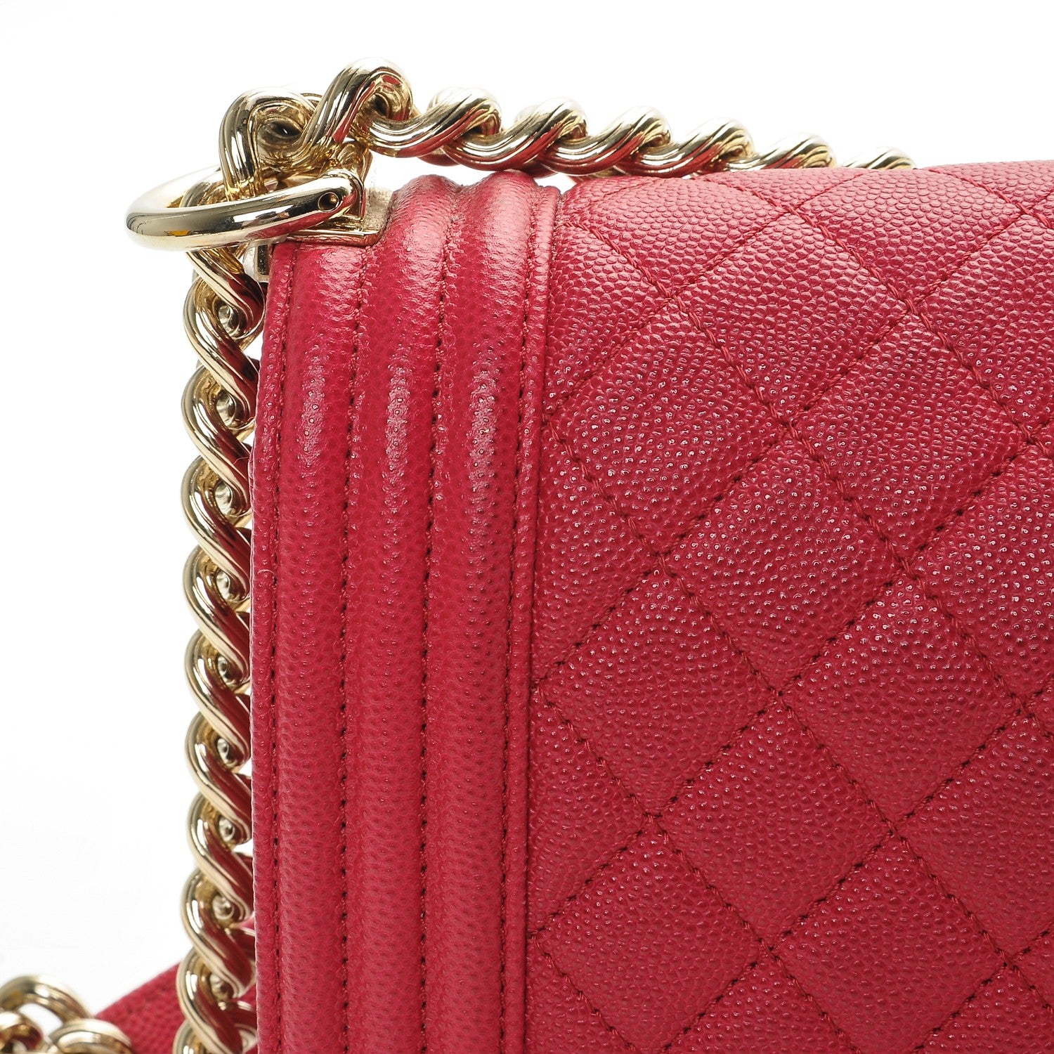 Chanel Caviar Quilted Medium Boy Flap Fuchsia 8 of 9
