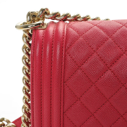 Chanel Caviar Quilted Medium Boy Flap Fuchsia 8 of 9