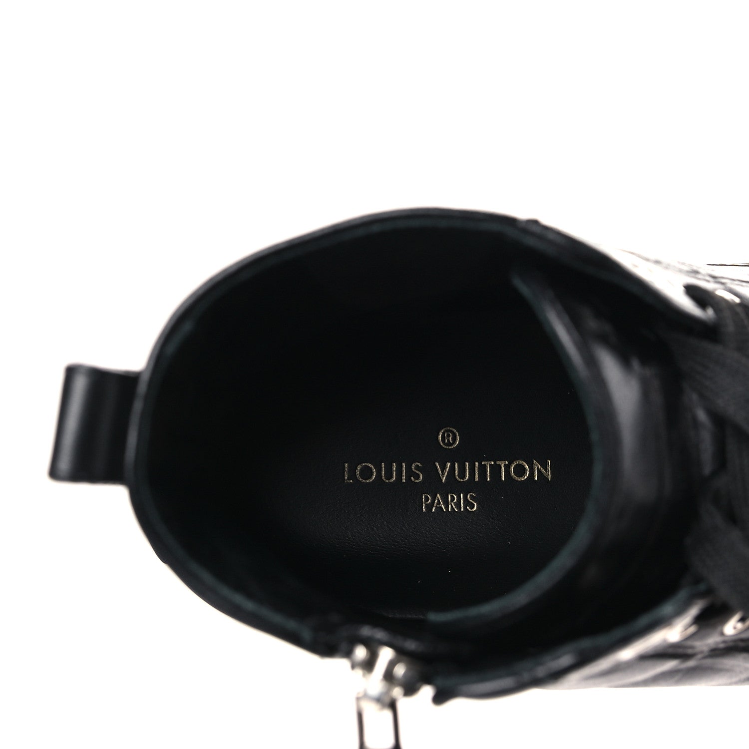 Louis Vuitton Calfskin Embossed Monogram Giant Stellar Sneaker Boots 37 Black 6 of 7