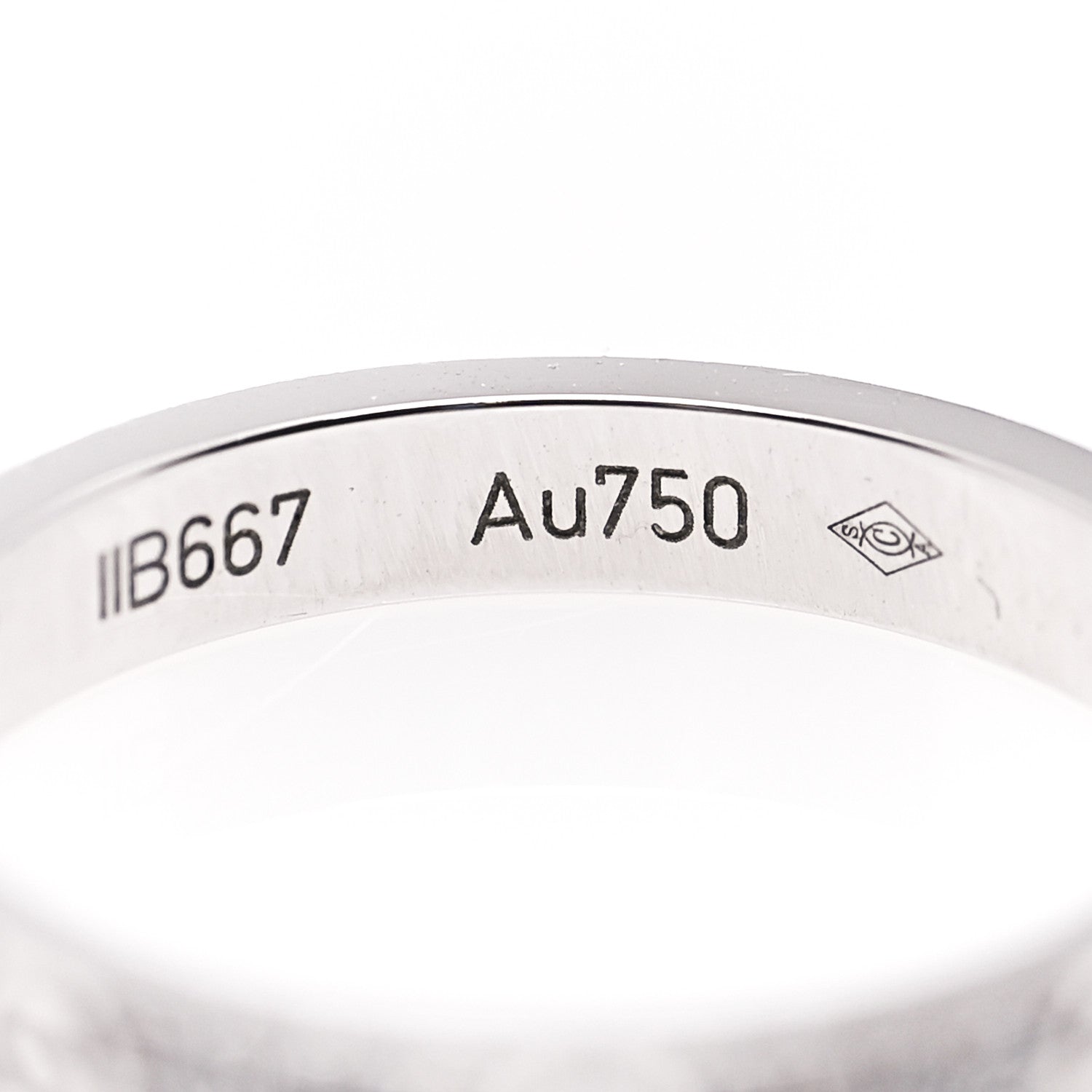 Cartier 18K White Gold Diamond 2.6mm LOVE Paved Band Ring 47 4 5 of 6