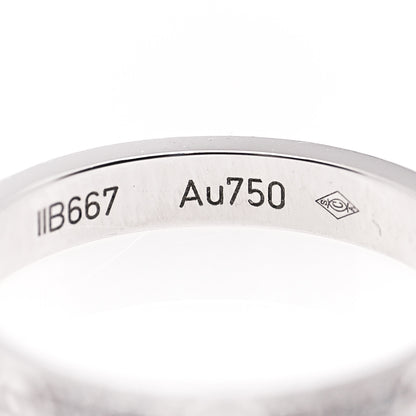 Cartier 18K White Gold Diamond 2.6mm LOVE Paved Band Ring 47 4 5 of 6