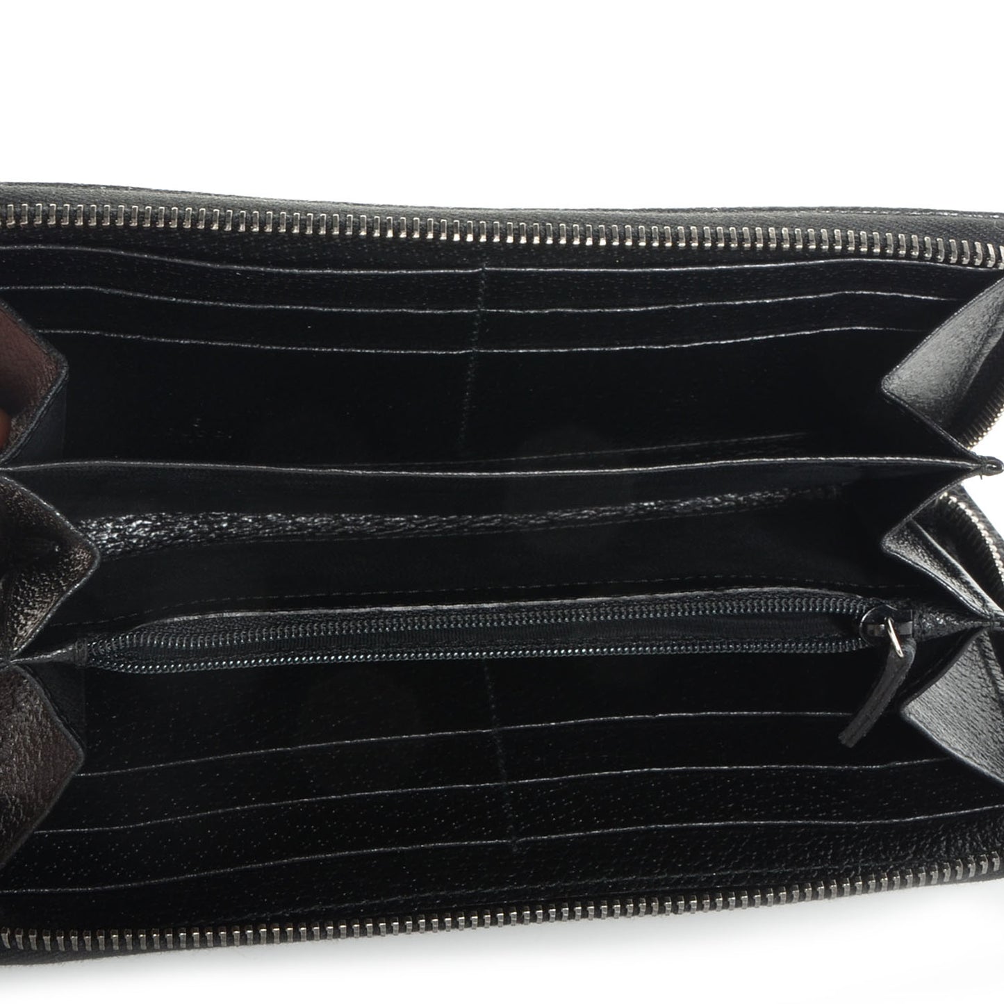 Monogram Zip Around Wallet Black