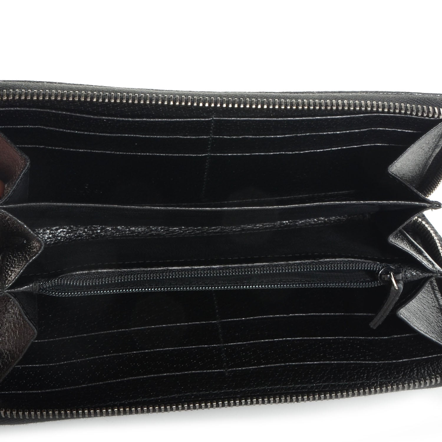 Gucci Monogram Zip Around Wallet Black 4 of 6