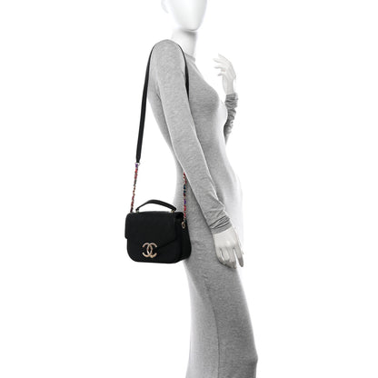 Chanel Grained Calfskin Quilted Small Cuba Top Handle Flap Black 2 of 12