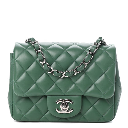 Chanel Lambskin Quilted Mini Square Flap Green 1 of 9