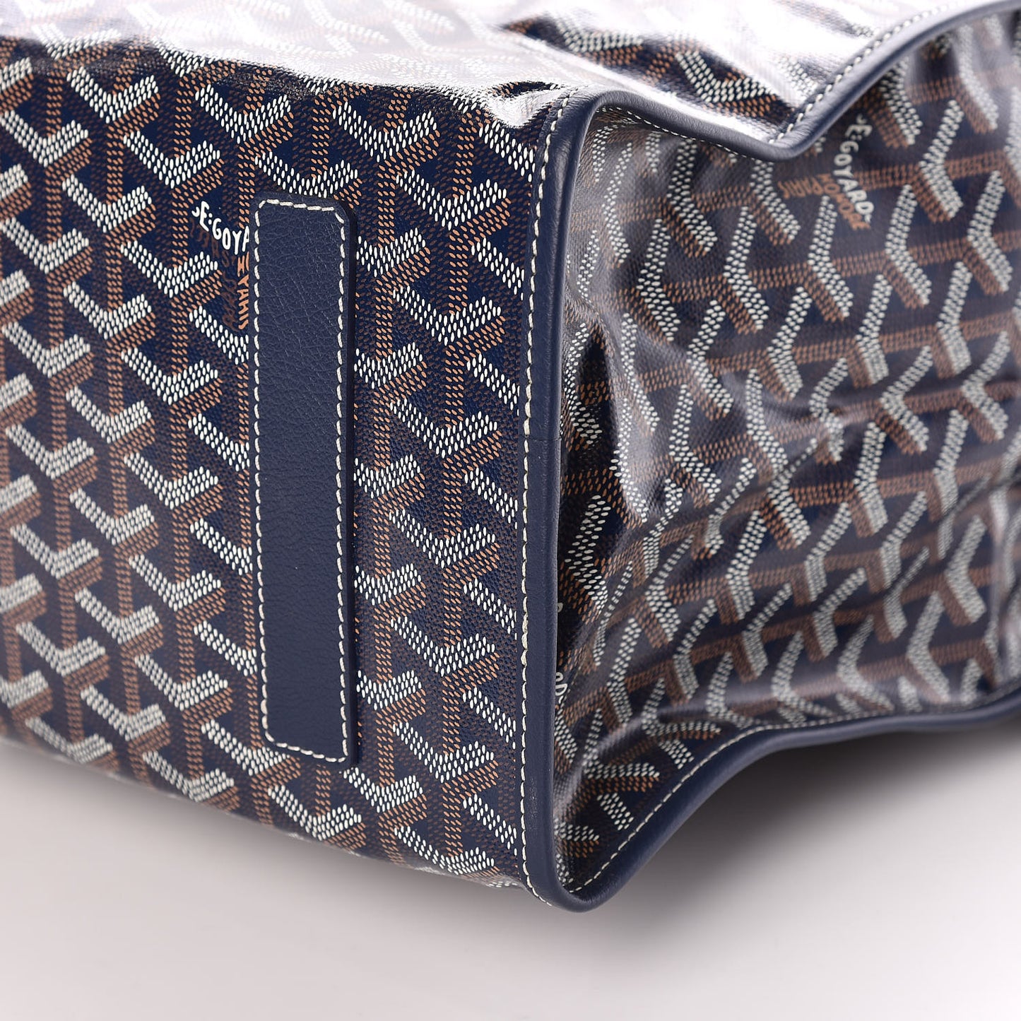 Goyardine Saint Leger Soft Briefcase Backpack Navy
