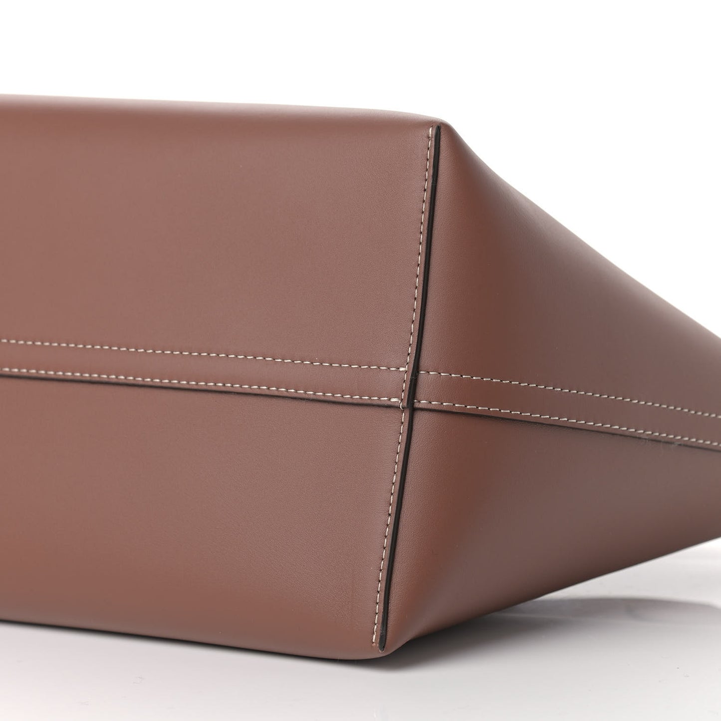Soft Calfskin Small Pocket Tote Bag Tan