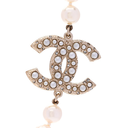 Chanel Pearl CC 100th Anniversary Necklace Light Gold 4 of 6