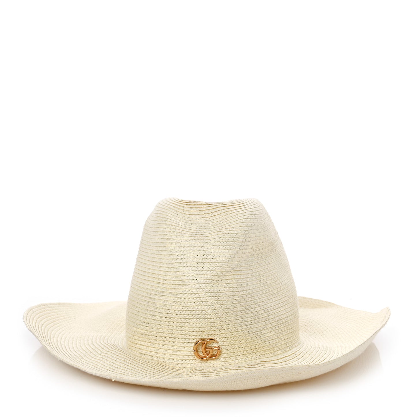 Raffia Double G Bucket Hat M Ivory