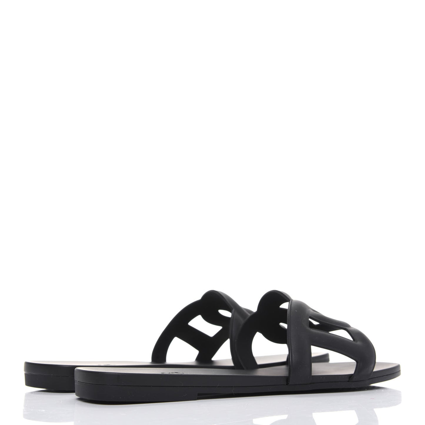 Rubber Aloha Sandals 38 Black