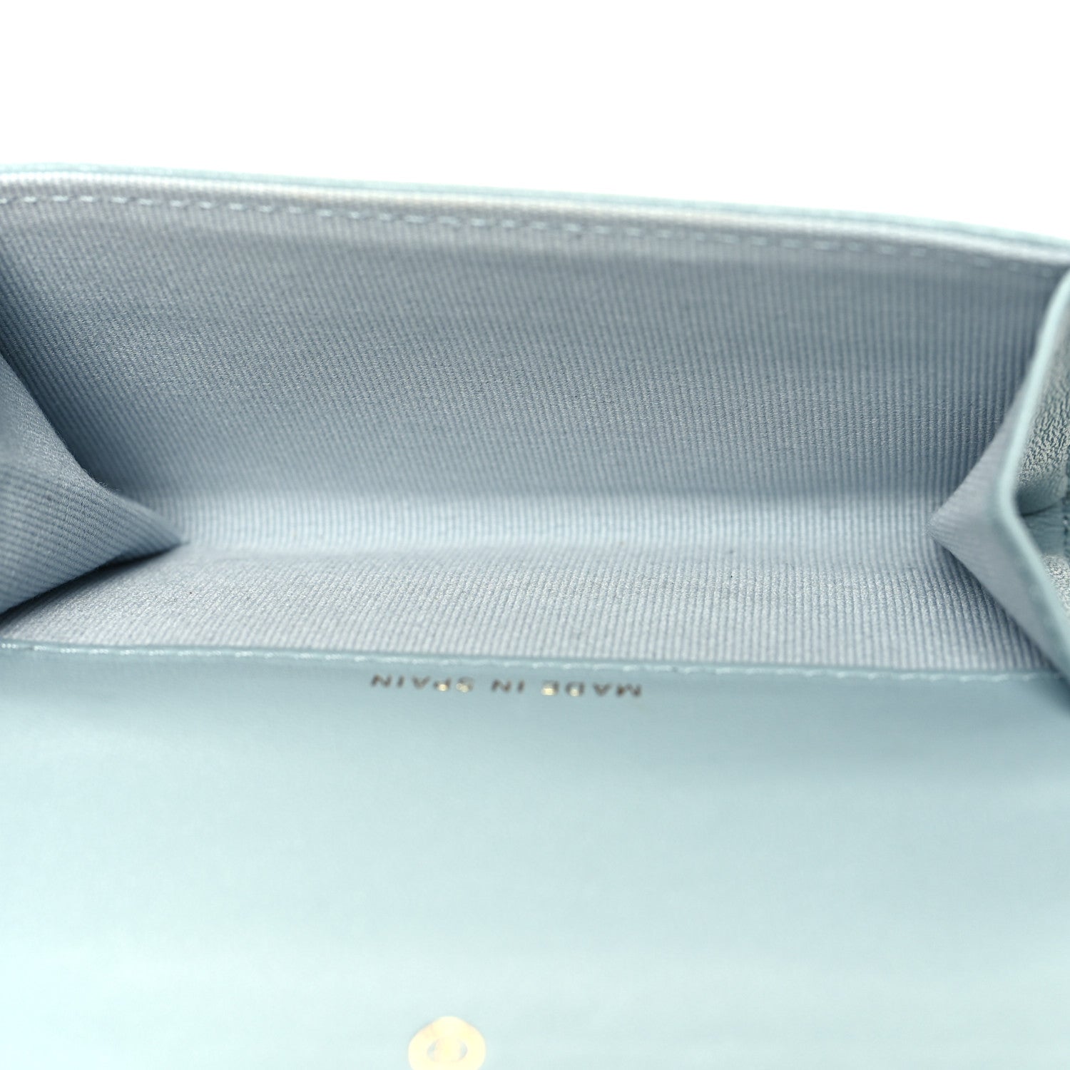 Chanel Lambskin Quilted Chanel 19 Flap Card Holder Light Blue 5 of 10