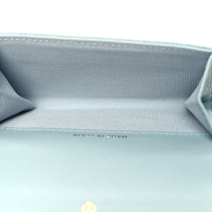 Chanel Lambskin Quilted Chanel 19 Flap Card Holder Light Blue 5 of 10