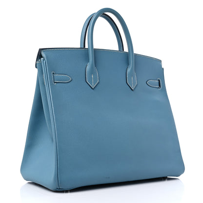 Hermes Epsom HAC Birkin 32 Blue Jean 3 of 12