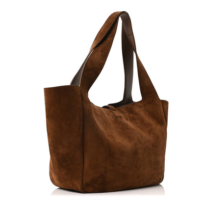 Saint Laurent Suede Bea Tote Golden Leaf 3 of 10
