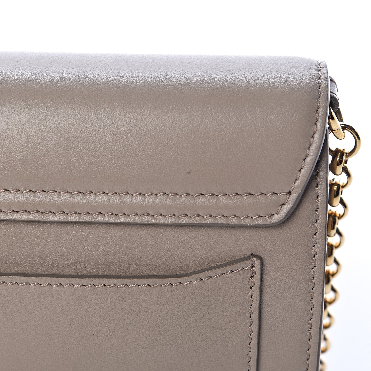 Chloe Calfskin Suede C Clutch With Chain Motty Grey 11 of 11