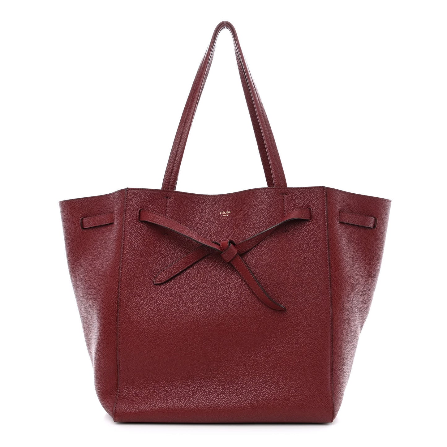 Soft Grained Calfskin Small Belt Cabas Phantom Light Burgundy