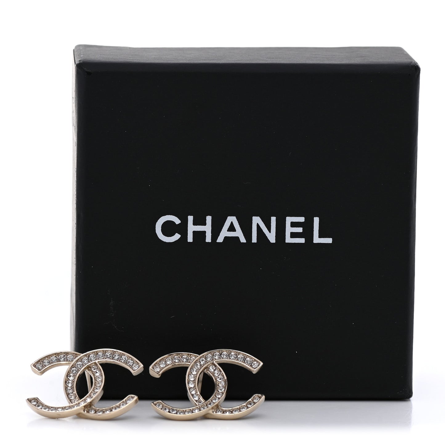 Crystal CC Earrings Silver
