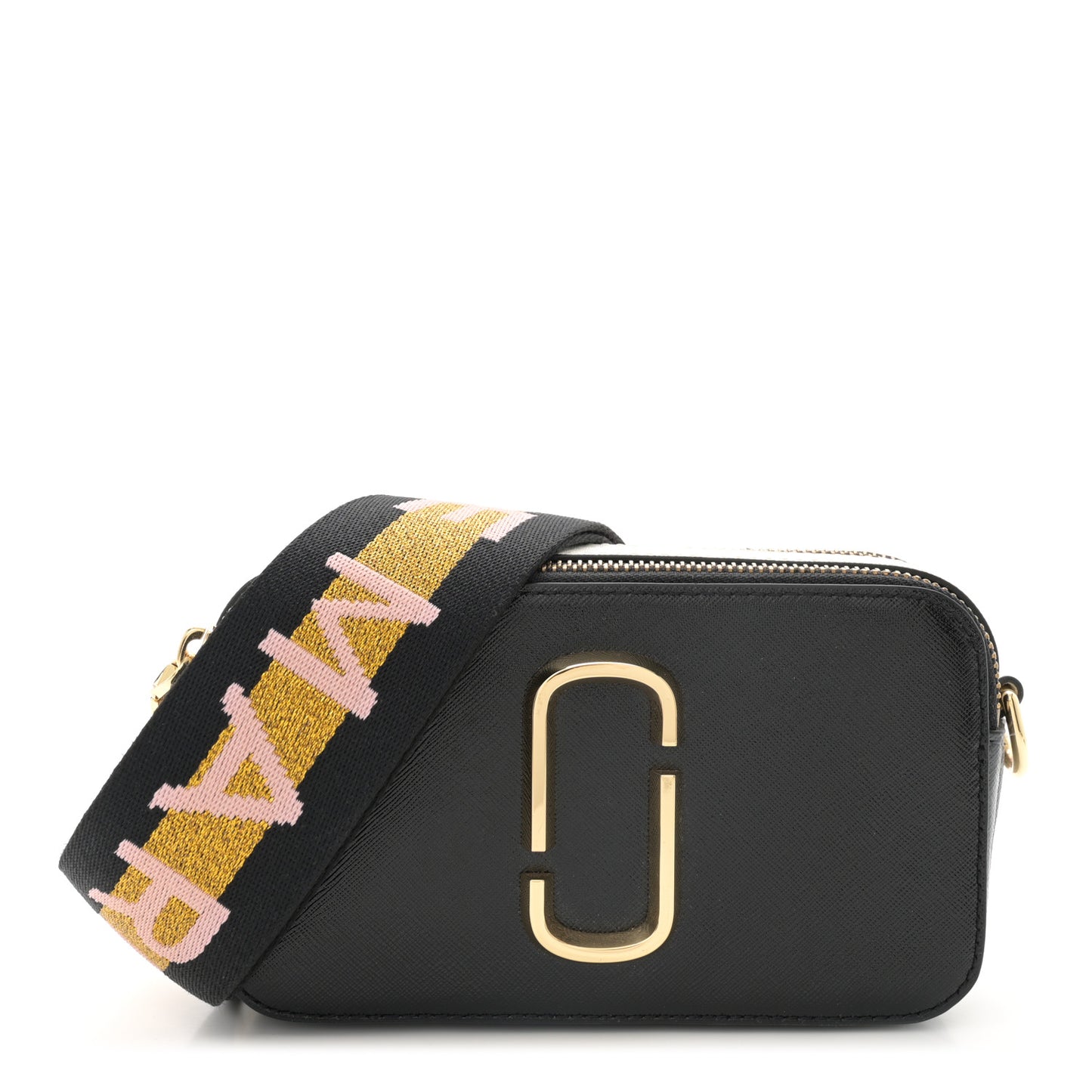 Saffiano Small Snapshot Camera New Black Mulitcolor