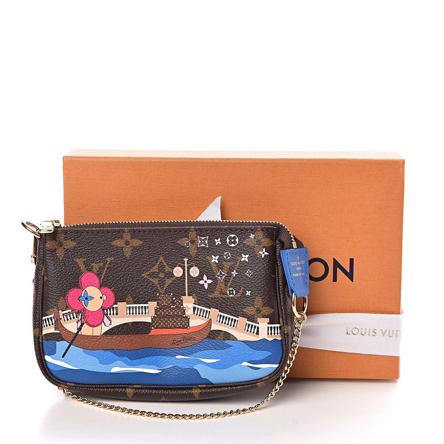 Louis Vuitton Monogram 2019 Christmas Animation Mini Venice Pochette Accessories Blue 8 of 8