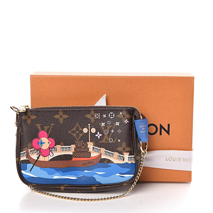 Louis Vuitton Monogram 2019 Christmas Animation Mini Venice Pochette Accessories Blue 8 of 8