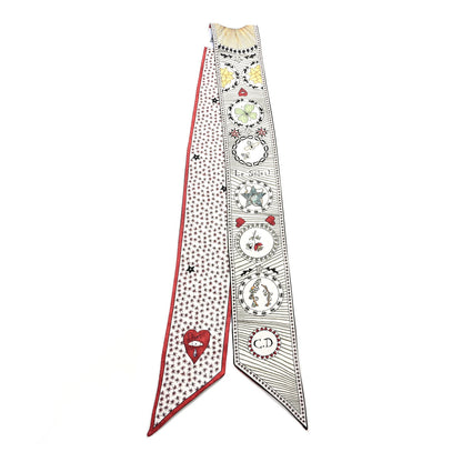 Christian Dior Silk Le Soleil Tarot Mitzah Scarf Off White 2 of 3