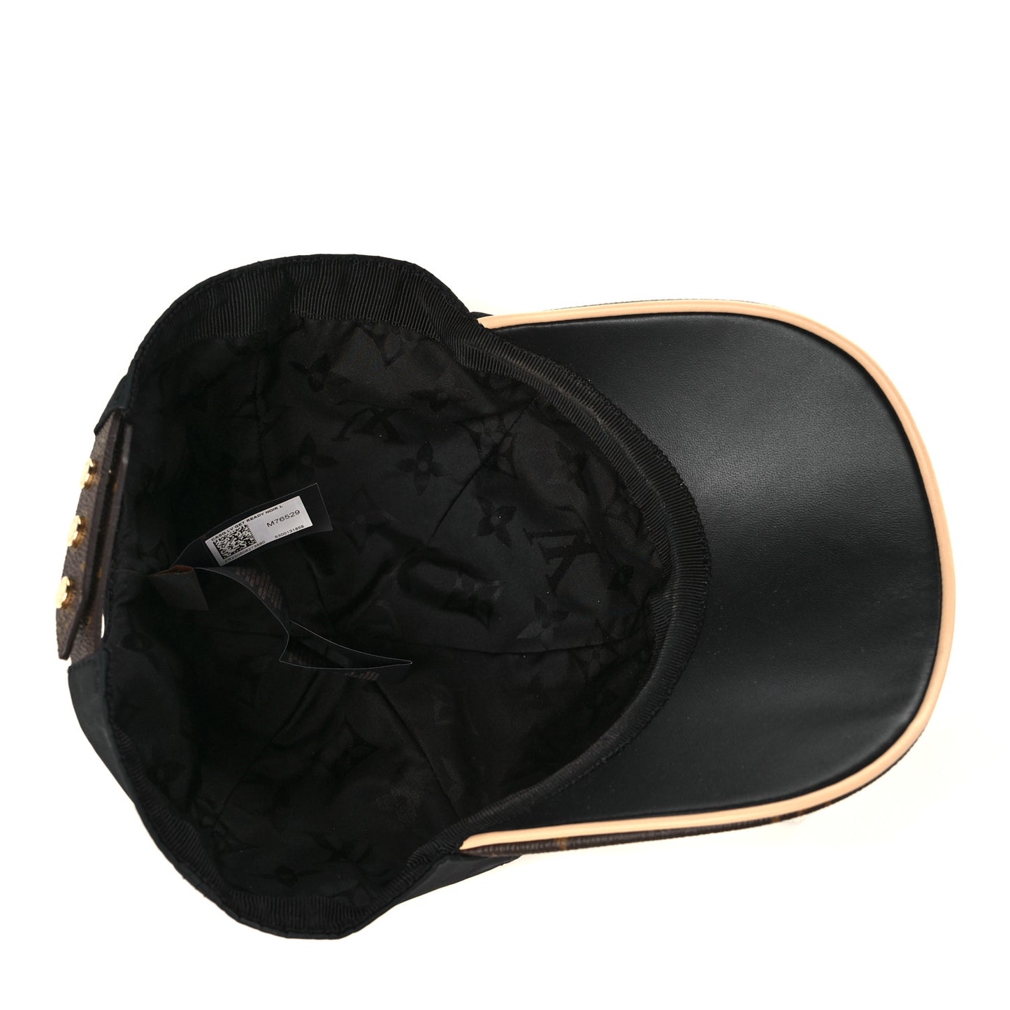 Polyester Silk Monogram LV Get Ready Cap L Black
