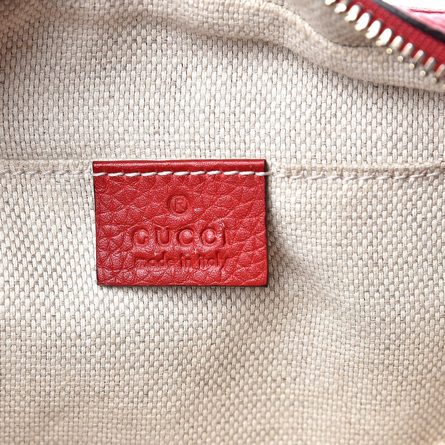 Pebbled Calfskin Small Soho Disco Bag Tabasco Red