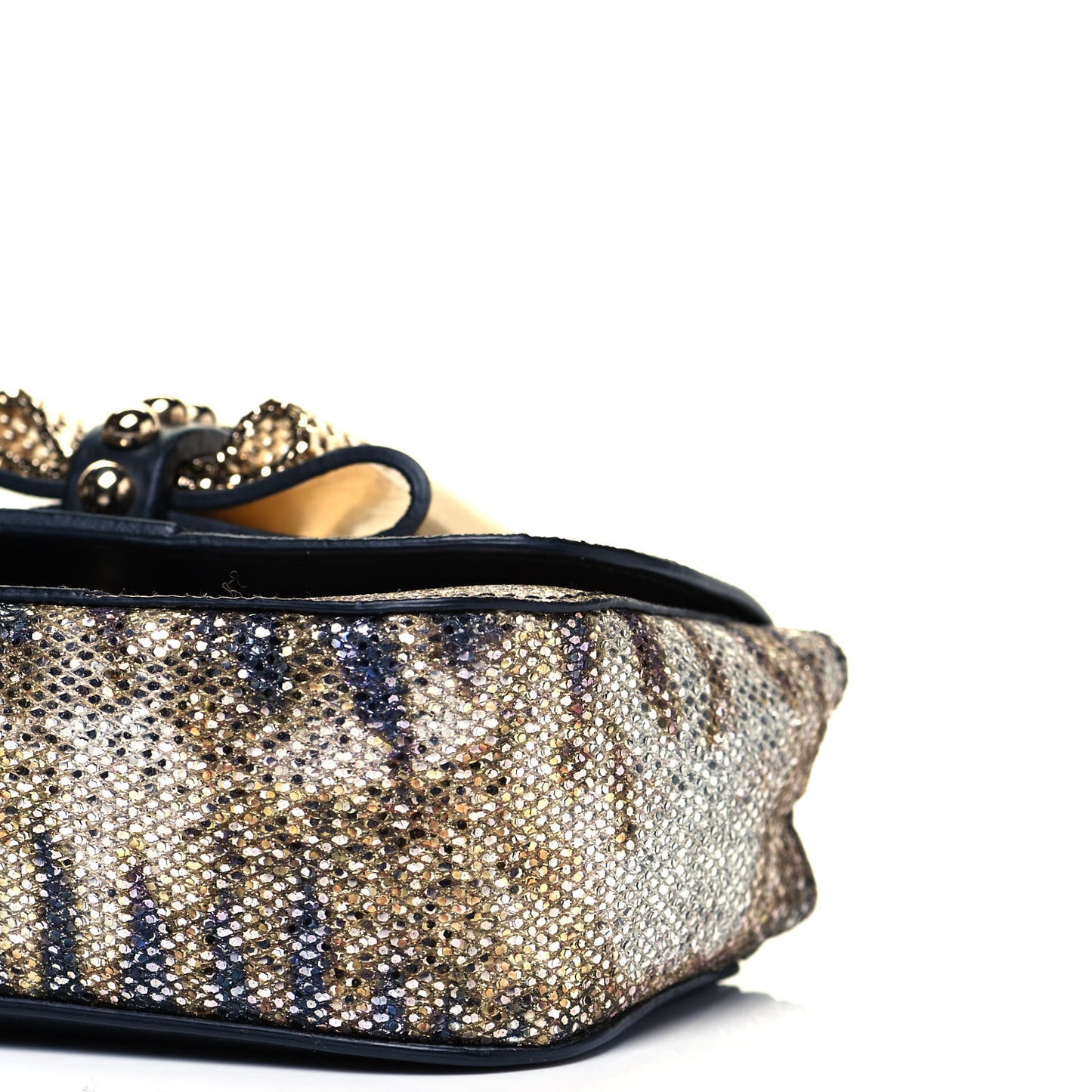 Glitter Patent Sweety Charity Crossbody Bag Multicolor Gold